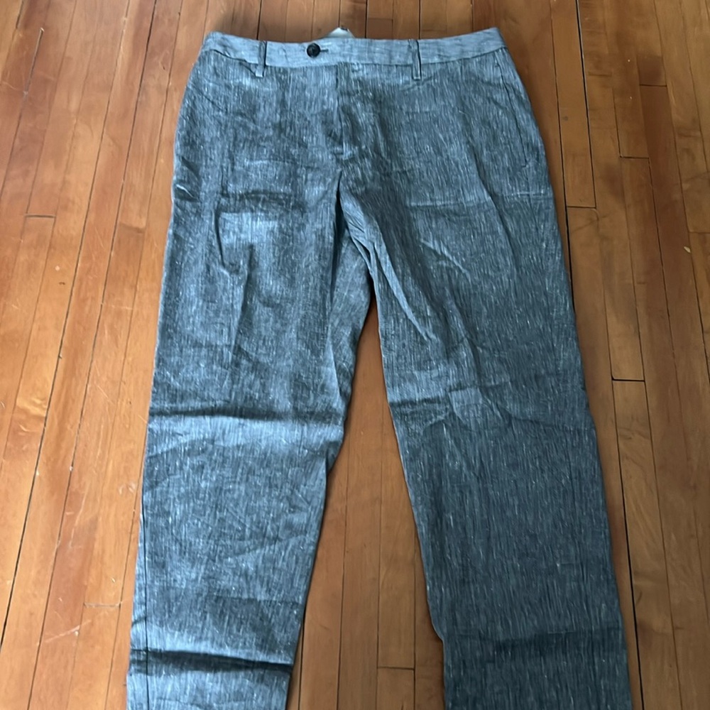 BONOBOS Athletic Fit Dress Pants | 34x34 | Lightweight Linen-Blend